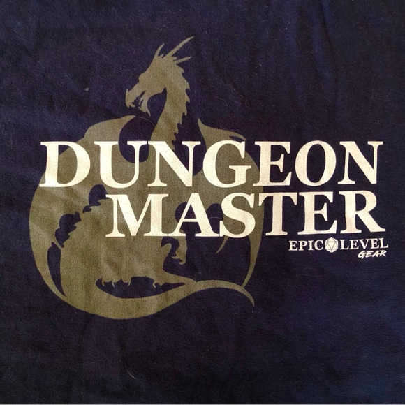 DUNGEON MASTER Video-gamer Tshirt Men’s sz L Cool-Nerd Gift Retro fun NEW - Picture 4 of 4